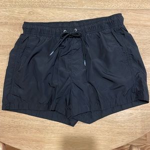 Black running shorts